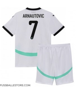 Günstige Österreich Marko Arnautovic #7 Auswärts Trikotsatzt Kinder EM 2024 Kurzarm (+ Kurze Hosen)